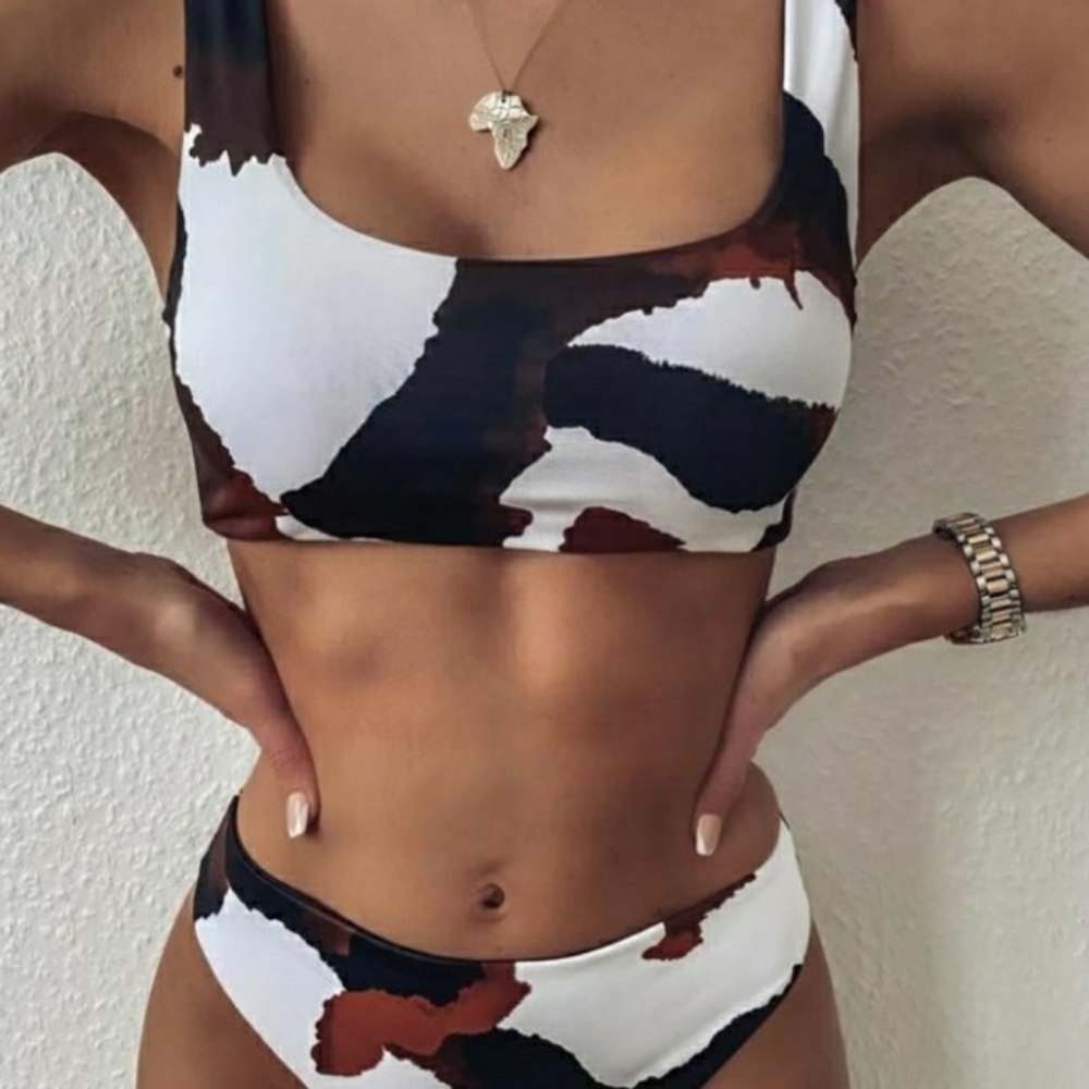 Water Color High Waisted Bikini - Picture 1 of 5